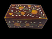 FLOWER DESIGN HAND PAINTED WOODEN BOX ( 6