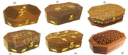 WOODEN  JEWELERY BOX HEXAGONAL SHAPE