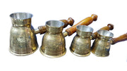 Etching Brass Turkish Tea Pot 4 pcs set