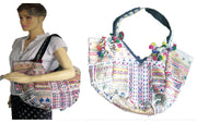 WHITE  ZARI BANJARA BAG