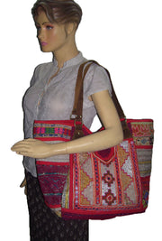 LEATHER HANDLE AFGANI BANJARA BAG