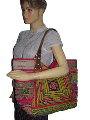 LEATHER HANDLE AFGANI BANJARA BAG
