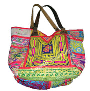 LEATHER HANDLE AFGANI BANJARA BAG