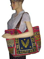 LEATHER HANDLE AFGANI BANJARA BAG