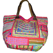 LEATHER HANDLE AFGANI BANJARA BAG