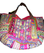 LEATHER HANDLE AFGANI BANJARA BAG