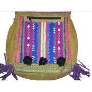SUEDE FABRIC  BANJARA SHOULDER BAG