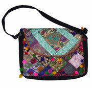 INDIAN ETHNIC SHOULDER BAG WITH POM POM