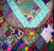 INDIAN ETHNIC SHOULDER BAG WITH POM POM