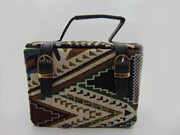 Ikat design and Vegan Leather Shoulder Bag