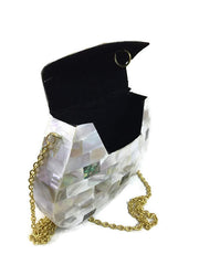 MOTHER OF PEARL CLUTCH BAG