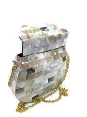 MOTHER OF PEARL CLUTCH BAG