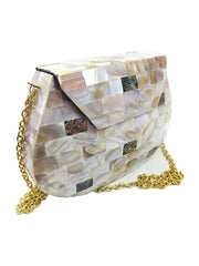 MOTHER OF PEARL CLUTCH BAG