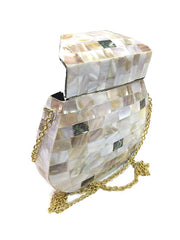 MOTHER OF PEARL CLUTCH BAG