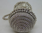 Metal Round long Potli Bag stone decoration
