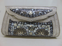 Metal Mosaic Handmade Metal Clutch Purse Evening Bag