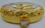 Handicraft Brass Metal Pearl shell Clutch Purse
