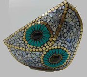 Green Mosaic clutch purse bag