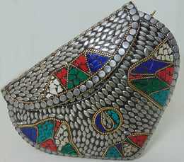Mosaic Metal Clutch Tribal Boho Bag Ethnic