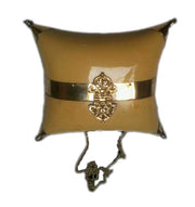 BRASS WITH RESIN PILLOW CLUTCH BAG