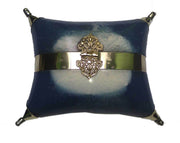 BRASS WITH RESIN PILLOW CLUTCH BAG