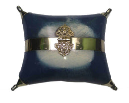 BRASS WITH RESIN PILLOW CLUTCH BAG