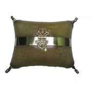 BRASS WITH RESIN PILLOW CLUTCH BAG
