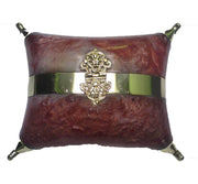BRASS WITH RESIN PILLOW CLUTCH BAG