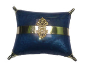 BRASS WITH RESIN PILLOW CLUTCH BAG