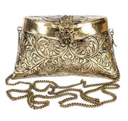 Brass Metal Handcrafted Clutch with intricate design
