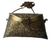 Brass Metal Handcrafted Clutch with intricate design