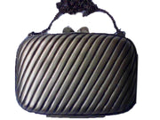 RECTANGULAR  LINING VINTAGE PURSE BRASS BAG