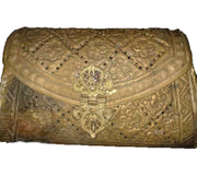 VINTAGE PURSE BRASS ENGRAVED CLUTCH BAG