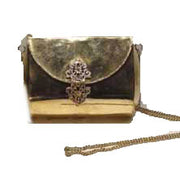 Silver Brass Metal bag Bridal Clutch Party Purse