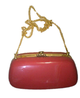 PLAIN  METALLIC FRAME VINTAGE CLUTCH BAG