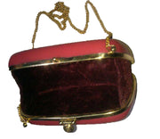 PLAIN  METALLIC FRAME VINTAGE CLUTCH BAG