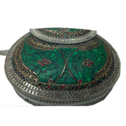HANDMADE VINTAGE ETHNIC METAL CLUTCH CUM SLING BAG