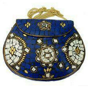 HANDMADE TIBETAN GYPSY STYLE BRASS METAL BAG  Turquoise and Coral
