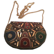 VINTAGE ORNATE BRASS PURSE ,ANTIQUE FINISH CLUTCH BAG,