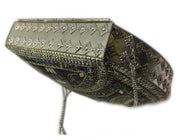MOSAIC INDIAN HANDMADE MOSAIC SILVER METAL CLUTCH PURSE EVENING BAG