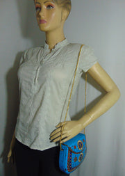 Mosaic Indian Handmade Metal Clutch Purse Evening Bag