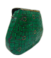 8STYLE MOSAIC WORK PURSE METAL CLUTCH INDIAN HANDMADE