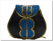 8STYLE MOSAIC WORK PURSE METAL CLUTCH INDIAN HANDMADE