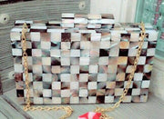 PEARL-MOP  CLUTCH BOX PURSE BAGS