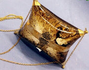 PILLOW DESIGN RESIN CLUTCH BOX PURSE BAGS