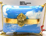 PILLOW DESIGN RESIN CLUTCH BOX PURSE BAGS