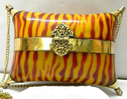 PILLOW DESIGN RESIN CLUTCH BOX PURSE BAGS