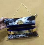 PILLOW DESIGN RESIN CLUTCH BOX PURSE BAGS