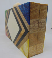 Geometrical Design Resin Clutch Box purse  bag