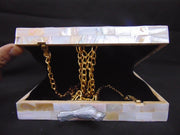 Bird knob Natural Sea Shell sling Clutch Bag